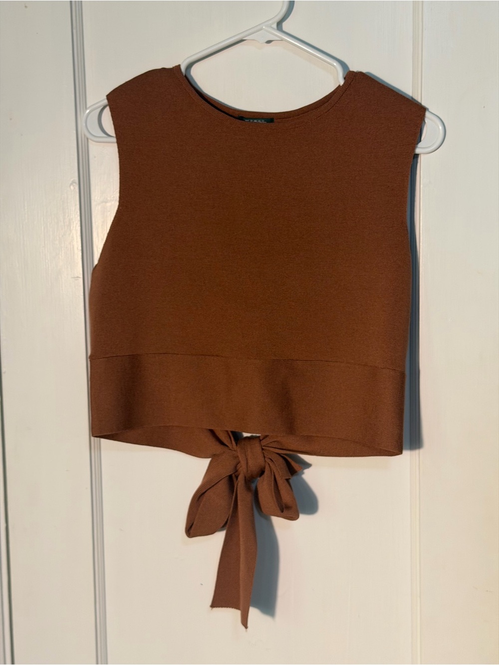 wild fable Brown Tie-Back Crop Top